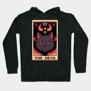 The Devil Cat Tarot Card by Tobe Fonseca Hoodie